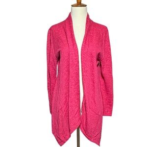 Eileen Fisher Linen Blend Cardigan Medium Pink